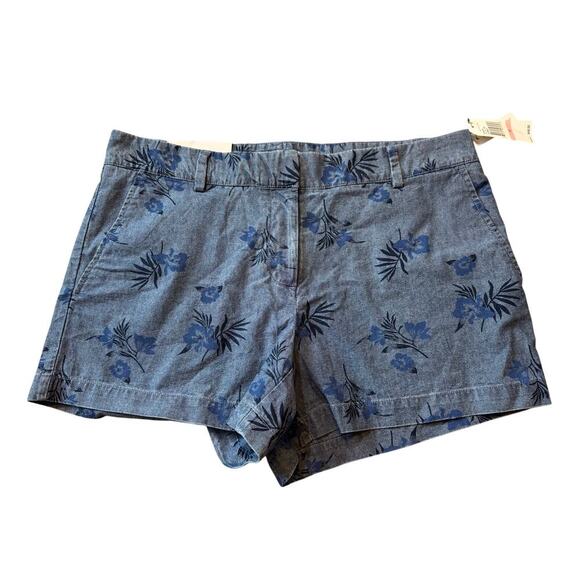 NWT - NAUTICA shorts, Size 10; Blue Floral pattern - Picture 1 of 11